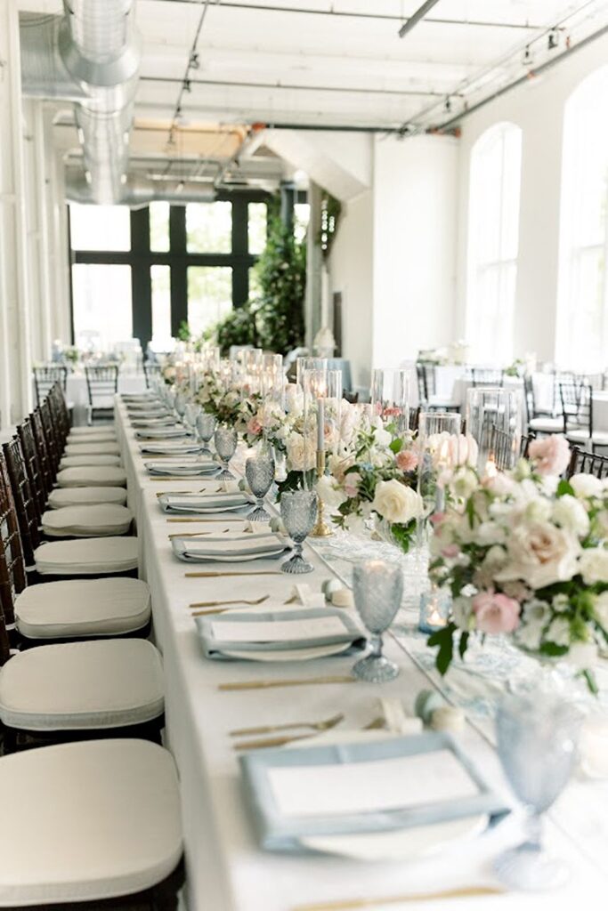 Table and place settings for wedding in Columbia, SC