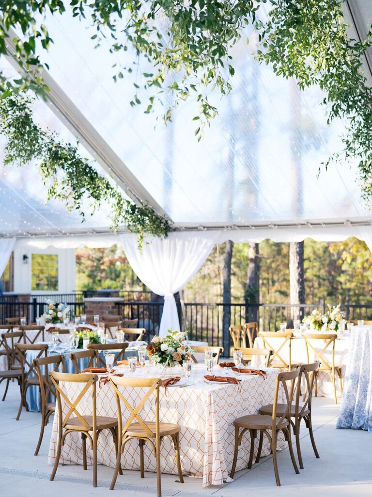 Tented reception at Heron Hill