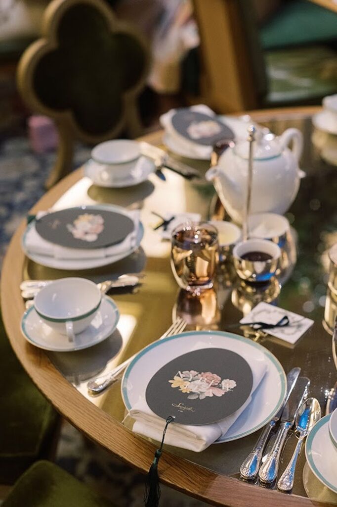 Table setting at the plaza high tea
