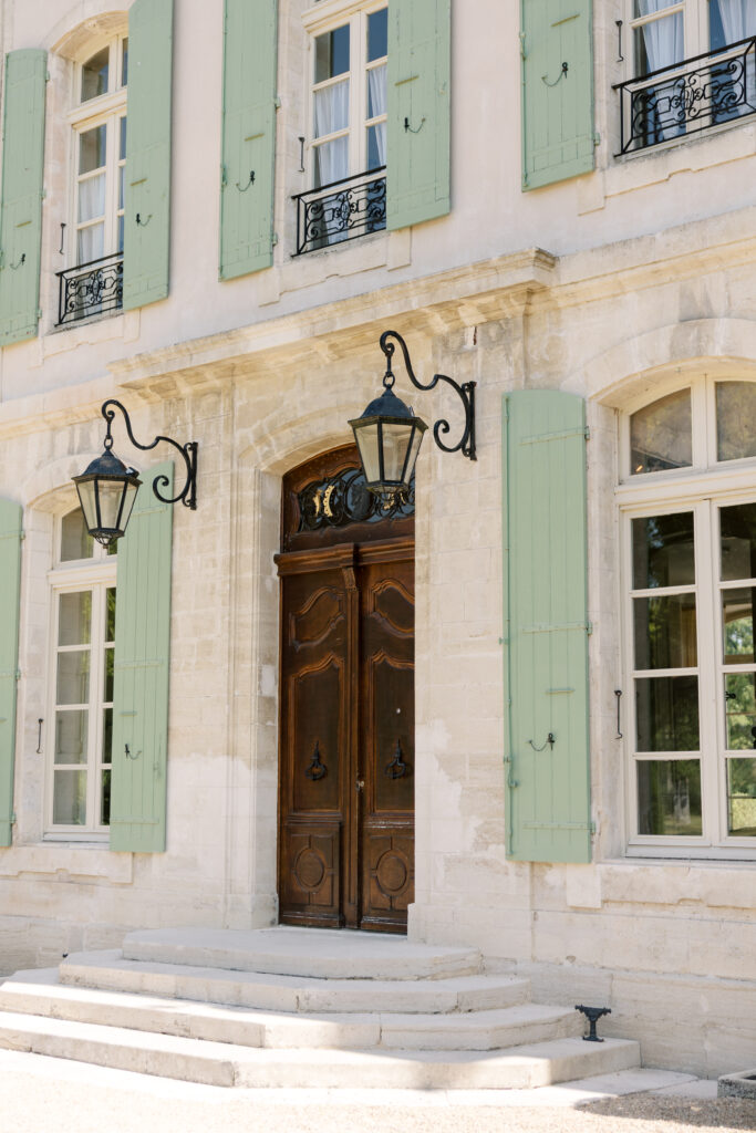 front entryway at Chateau de Tourreau