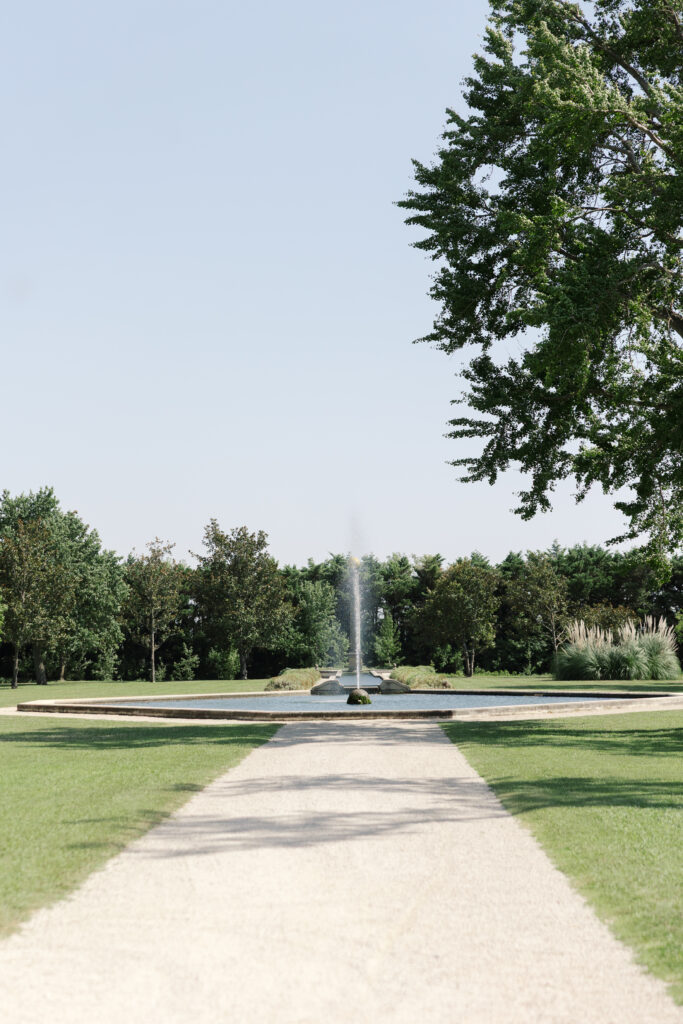 fountain at Chateau de Tourreau