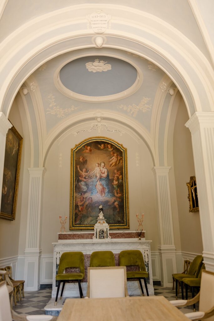 timless art perfectly placed throughout the chateau